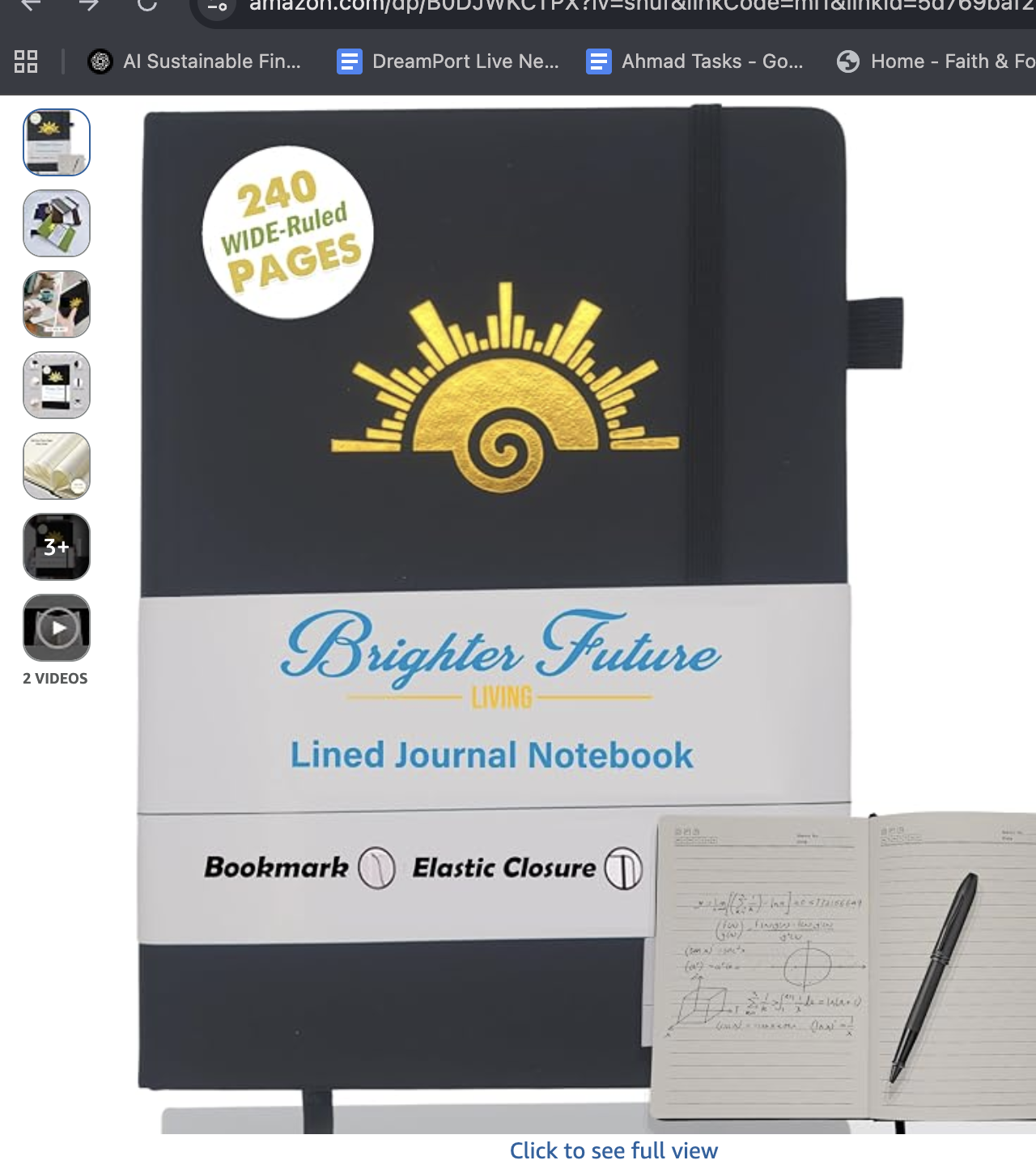 faith & focus a5 lined journal notebook brown
