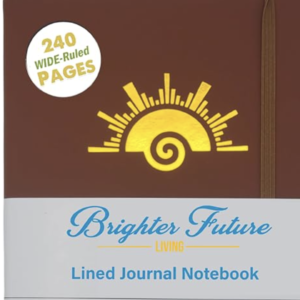 faith & focus a5 lined journal notebook brown