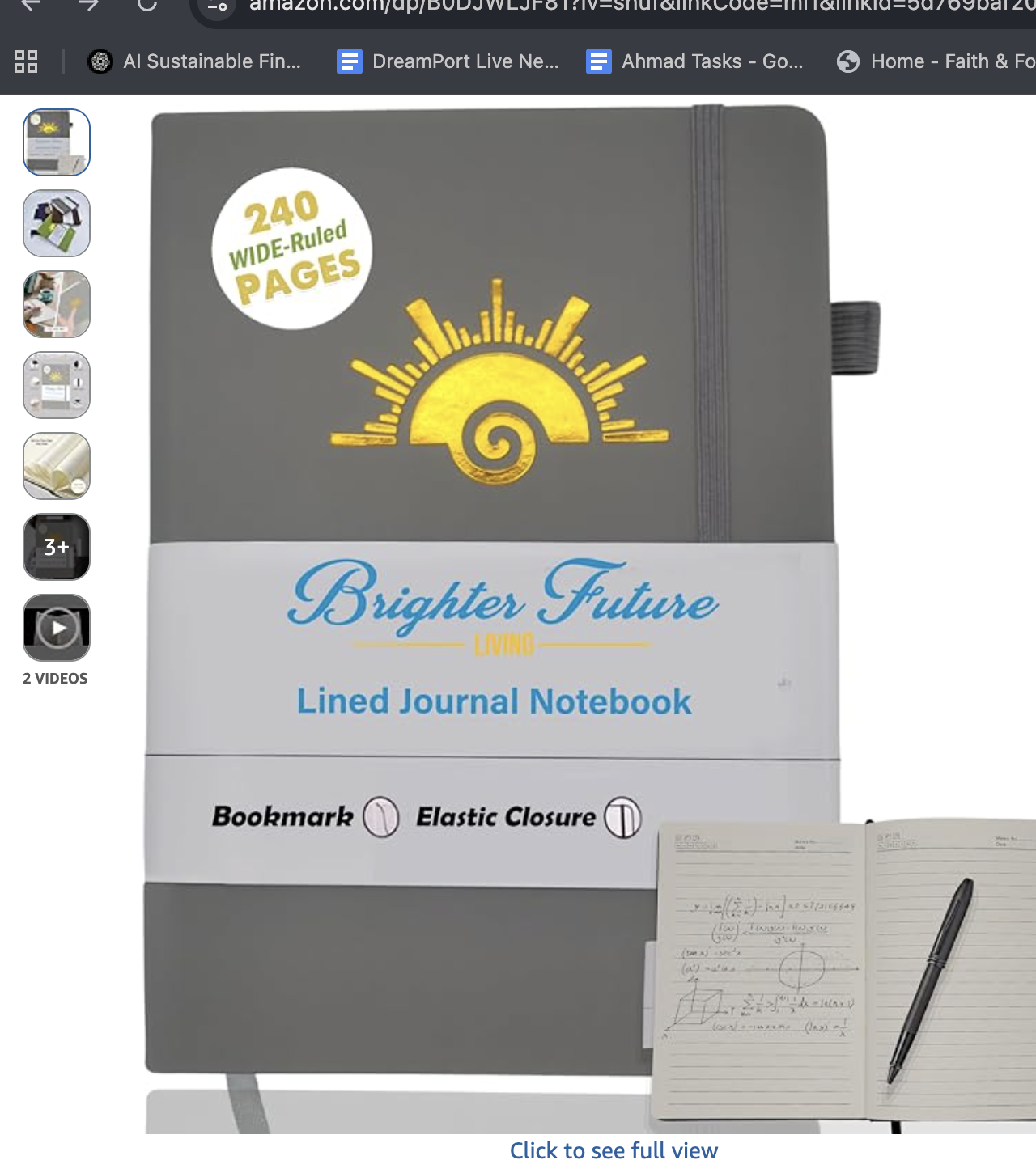 faith & focus a5 lined journal notebook brown