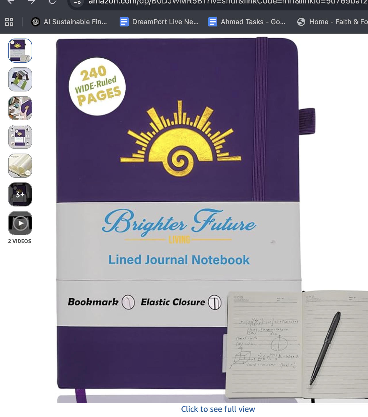 faith & focus a5 lined journal notebook brown