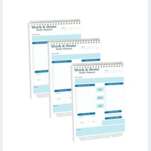 Daily Planner Notepad 3-Pack – Organize Tasks, Track Health, and Stay Inspired with Gratitude Prompts & Bible Verses – For Men & Women at Work, School, or Home