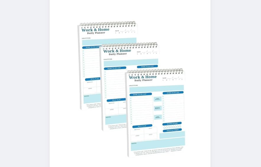Daily Planner Notepad 3-Pack