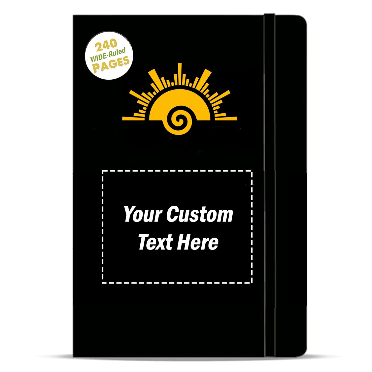 BrighterFutureLiving Lined Journal Notebook - A5 Hardcover Faux Leather Customized Journals | Journaling Notebook for Women Men | 240 Pages Ruled Notebooks Writing Travel Business Work Journal | Great Gift for Graduates and Teachers