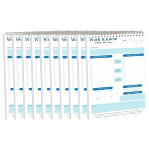 BrighterFutureLiving Work & Home To-Do Daily Planner Notepad Bundle 10 Organize Tasks, Track Health, Find Inspiration with Gratitude & Bible Verses for Men & Women at School/Office.